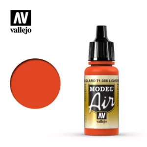رنگ والجو (Vallejo) مدل Model Air کد 71.086 رنگ Light Red حجم 17ml