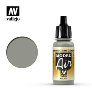 رنگ والجو (Vallejo) مدل Model Air کد 71.045 رنگ Cement Grey حجم 17ml
