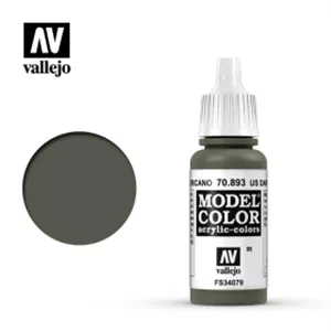رنگ والجو (Vallejo) سری Model Color کد 70.893 رنگ US Dark Green حجم 17ml