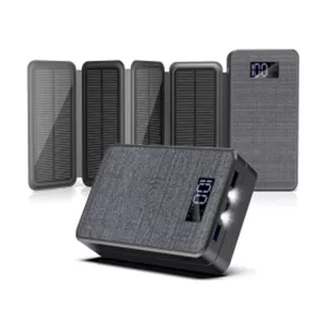 پاوربانک خورشیدی تاشو ایشاین مدل ESHINE ES-B02 ظرفیت 20000mAh وایرلس شارژ 10W