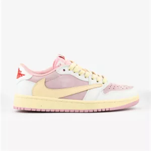 کفش کتانی نایکی مدل Nike Air Jordan 1 Low OG x Travis Scott Shy Pink