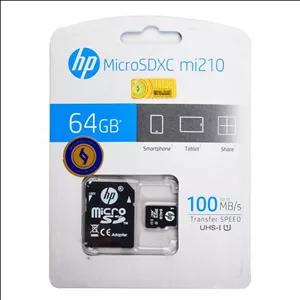 رم موبایل 64GB و دوربین اچ پی (HP)  MicroSDXC UHS-I mi210 100MB/S خشاب دار