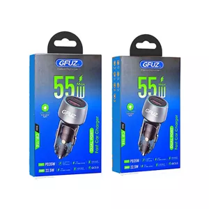 شارژر فندکی GFUZ CR-114 55W جیفوز 55 وات بدنه شیشه ای