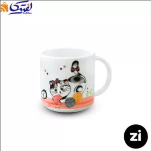 ماگ چینی زرین مارک زی فرم اس طرح گربه اسموکی 250 سی سی