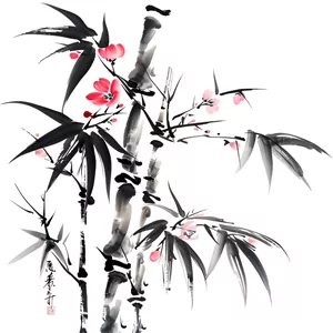 برچسب تیشرت و استیکر حرارتی لباس مدل گل بامبو