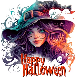 استیکر حرارتی لباس و تی شرت طرح هالووین آنجل