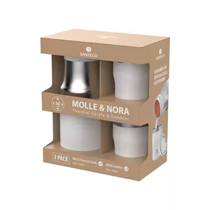 ست فلاسک و لیوان دو جداره سانتکو 1200ML مدل MOLLE&NORA