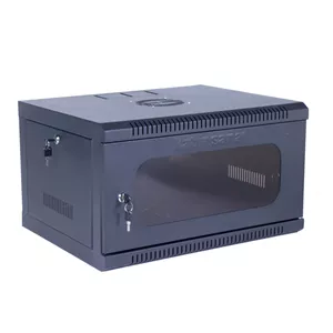 رک 6 یونیت عمق 45  به همراه پاورماژول و فن و دو درب جانبی کبیر صنعت KS645DFB  - KABIRSANAT 6 UNIT DEPTH 45 WALL MOUNT RACK