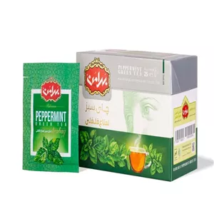 چای سبز نعناع فلفلی بهرامن بسته 25 عددی