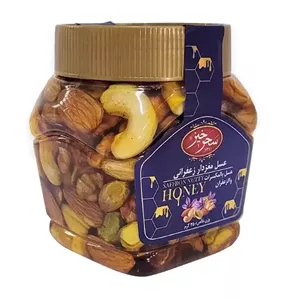 عسل زعفرانی مغزدار سحرخیز 450 گرم