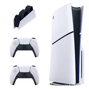 کنسول بازی سونی مدل PlayStation 5 Slim ظرفیت 1 ترابایت ریجن CFI-2116 اروپا به همراه دسته اضافی و پایه شارژر