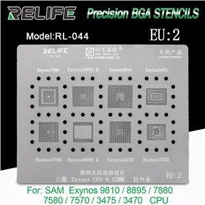 قیمت و خرید شابلون آی سی RELIFE RL-044 EU2 exynos CPU BGA stencils 0.12mm