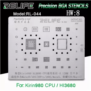 قیمت و خرید شابلون آی سی RELIFE RL-044 HW8 Kirin970/HI3680 CPU BGA stencil/0.12MM