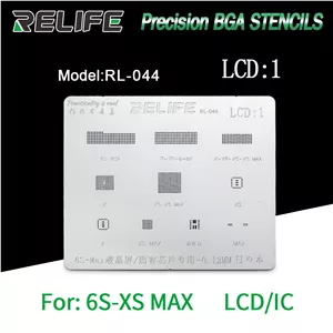 قیمت و خرید شابلون آی سی RELIFE RL-044 LCD1 6S-MAX LCD/face CPU BGA stencil/0.12MM