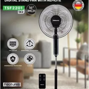 پنکه ایستاده تلیونیکس مدل TSF2201 ریموت دار سایز ۱۶ اینچ