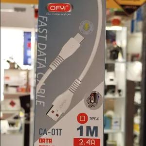 کابل شارژ 1متری  usb,type-c برند ofyi مدل ca-01t