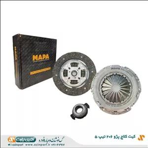 دیسک و صفحه و بلبرینگ 4 فنره برند آذین پارت مناسب 206تیپ 5