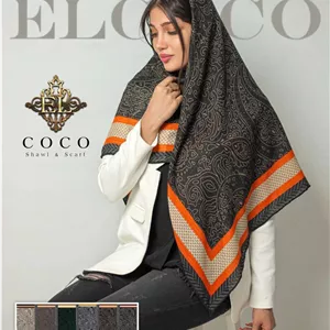 روسری نخی دست دوز پارچه زنبوری ضخیم پاییزه قواره ۱۲۵
