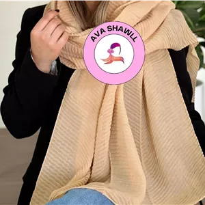شال نخ پنبه دلسو تک رنگ پلیسه دلسو😍