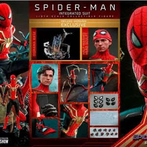 فیگور اسپایدرمن هات تویز 30 سانت مدل The Spider Man Integrated Suit Delux Version Hot Toys