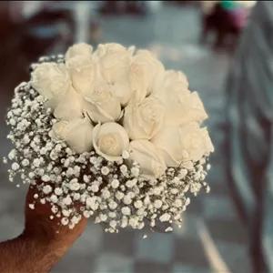 دسته گل رز ۸۰ شاخه و ژیبس فیلیا کد ۱۸