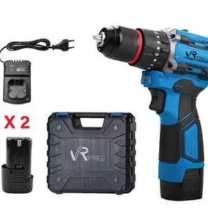 دریل شارژی 16 ولت براشلس چکشی دو باتری ویوارکس مدل VR1610V-21BL