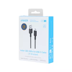 کابل شارژ 0.9 متری ANKER Type-C مدل A81H5H11 - مشکی (گارانتی 18ماهه حافظه طلایی ایستا)