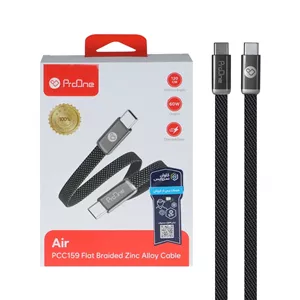 کابل شارژ فست 1.2 متری ProOne Type-C To Type-C مدل Air PCC159 60W - خاکستری