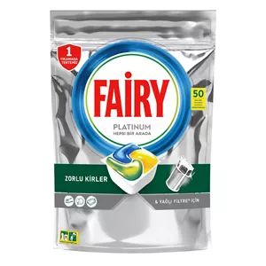 قرص ماشین ظرفشویی فیری 50 عددی اورجینال | چربی زدای قوی با درخشندگی بالا و حل شدن سریع