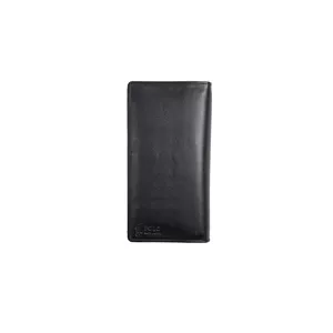 کیف پول جاکارتی و جا موبایلی مردانه چرم مشکی طرح polo