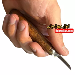 مغار چاقویی ظریف کاری پیکر تراشی و منبت  طرح دوگیلاس