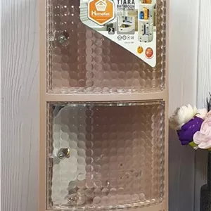 4141 کابین حمام دو درب تیارا صورتی کرپ هومکت (4)