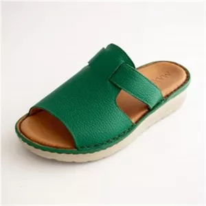 صندل طبی چرم طبیعی زنانه مدل کمند سبز kamand