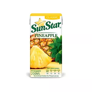 آبمیوه پاکتی آناناس سان استار 200ml باکس 36 عددی