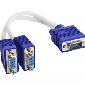کابل تبدیل ۱ به ۲  VGA  سفید دی نت طول ۰.۲ متر