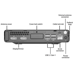 مینی کیس تاینی اچ پی مدل HP Tiny G3 800 ,Core i5 7500T/ 8GB Ram/ 256GB SSD/ WiFi - کار کرده