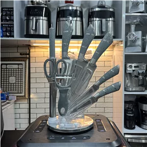 ست چاقو 9 پارچه استیل نقره ای نوبل کینگ
