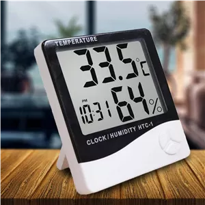ساعت رومیزی دیجیتال  مربع  دماسنج و رطوبت سنج