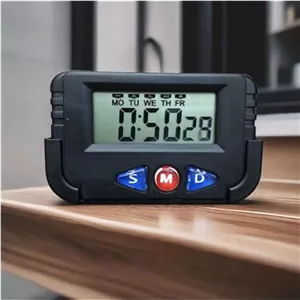 ساعت دیجیتال رومیزی (7 در 4 سانت)  دارای زنگ آلارم و کرنومتر و تاریخ