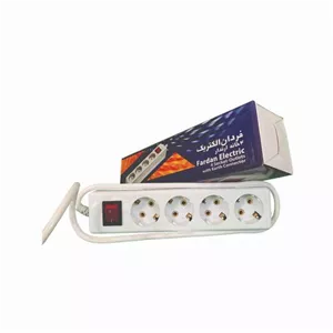 پریز 4  خانه بدون كابل ارت دار -پشت چینی بلند فردان