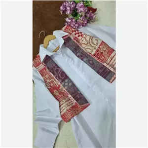 جلیقه زنانه فرحناز جنس گلیمی گرم بالا فری سایز رنگ قرمز و آبی