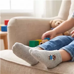 جوراب پسرانه گلدوزی تدی پنبهای ایرانی