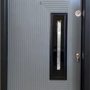 درب ضد سرقت مدرن طوسی مدل لاینMDF خارجی طرح CNC