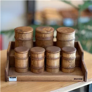 ست جاادویه چوبی با بانکه طرح نی