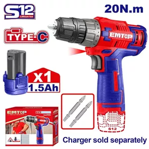 دریل شارژی EMTOP مدل ECDL12510