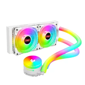خنک کننده مایع ( واتر کولینگ ) COOLMOON AS240 | سفید | سوکت LGA 1700 , AMD , LGA 1851 | فول ARGB
