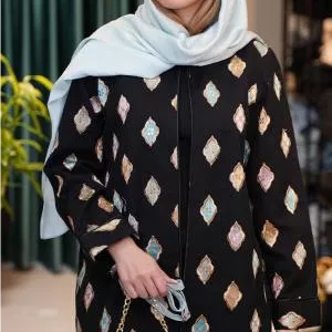 مانتو کتی لینن طرح لوزی ماهوت