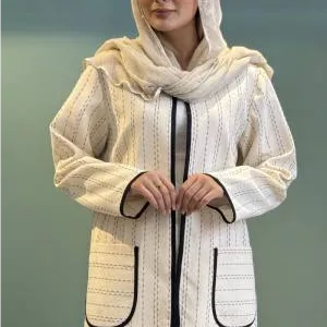 مانتو زنانه لنین دور نوار طرح ترنم ماهوت