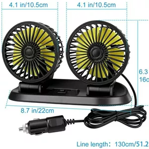 پنکه دوقلو داخل خودرو مدل BASEUS 12 ولت فندکی مارس