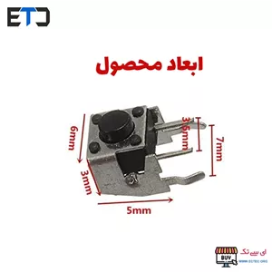 تک سوئیچ دو پایه رایت 6x6x6mm